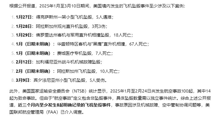 美国一飞机坠毁停车场多车起火  这是开年第多少起了？没完没了……木火旺年份，比较