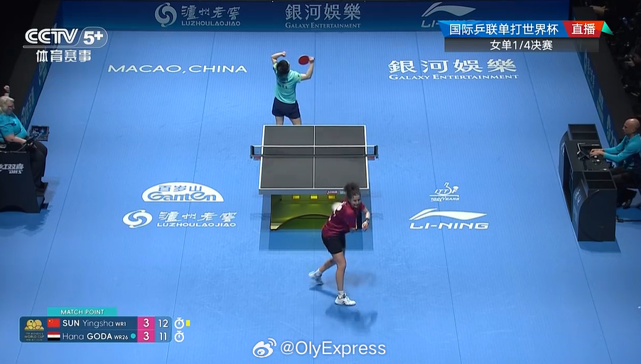 孙颖莎vs高达孙颖莎4-3(13-11/11-8/14-16/5-11/10-1