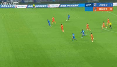 上海申花马纳法直塞助攻，盖伊单刀破门！上海申花
