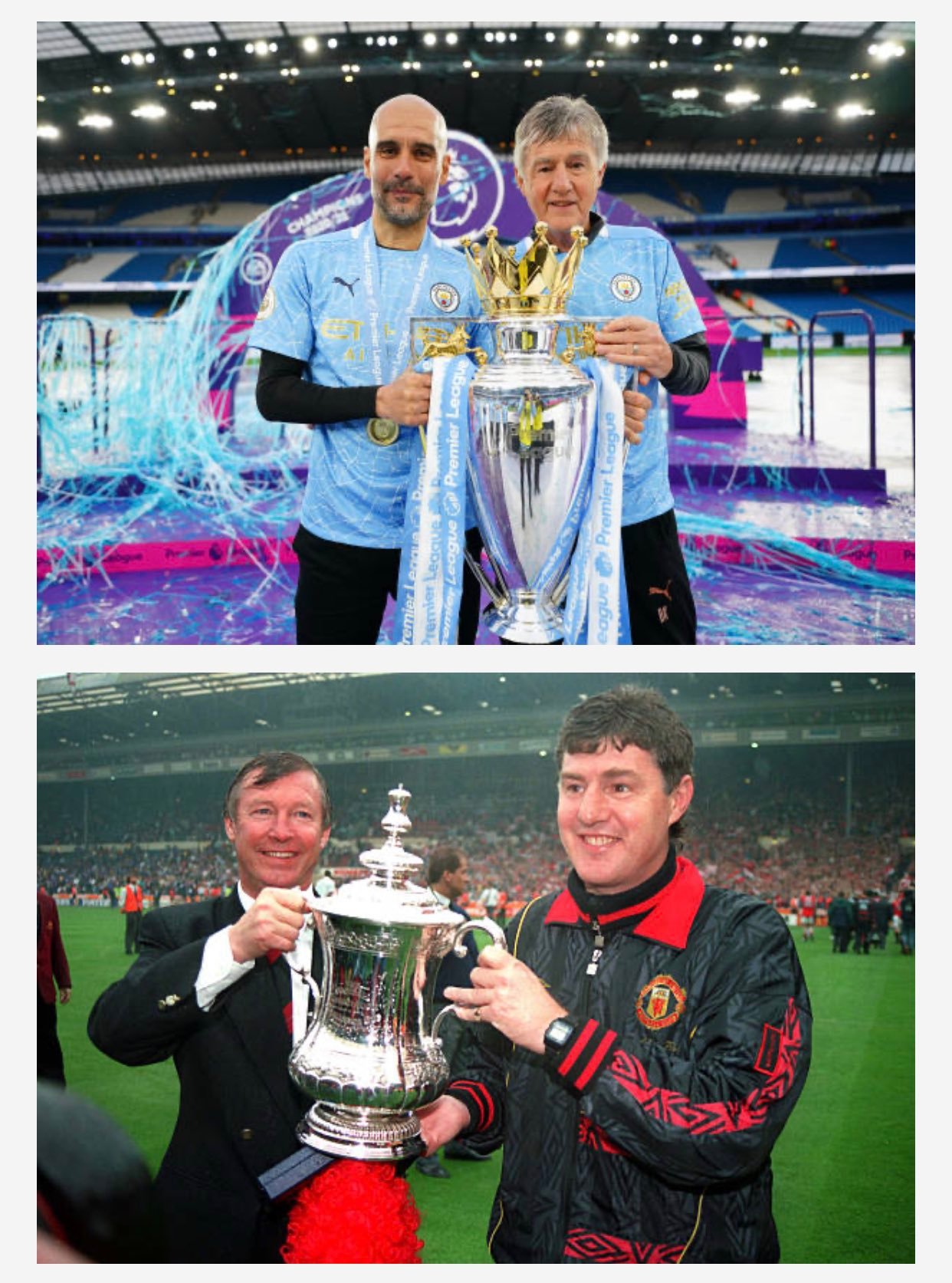 前曼联助理教练（现曼城）布莱恩·基德于90年代初观摩了萨基的训练，回到曼联后他建