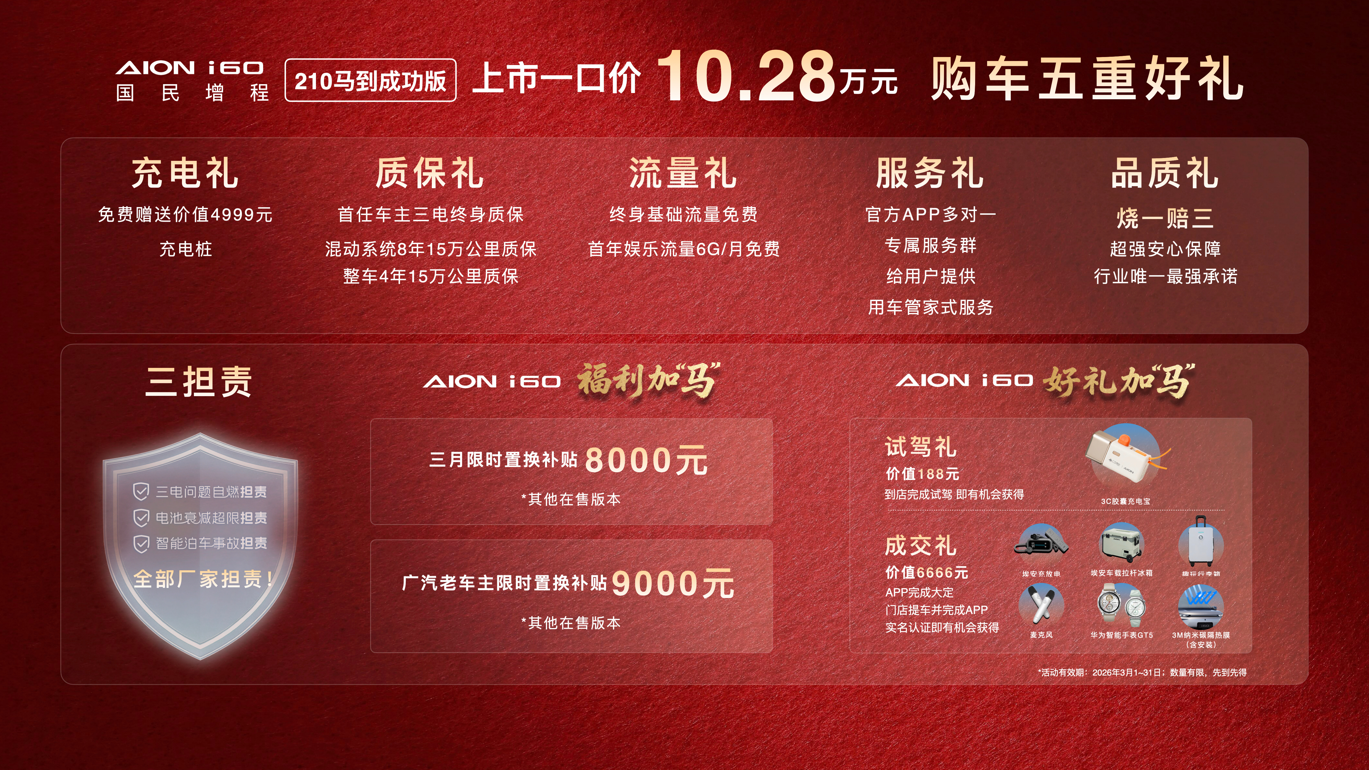 埃安 i60 增程新增版本 — 210 马到成功版29 度大电池 + 纯电续航 