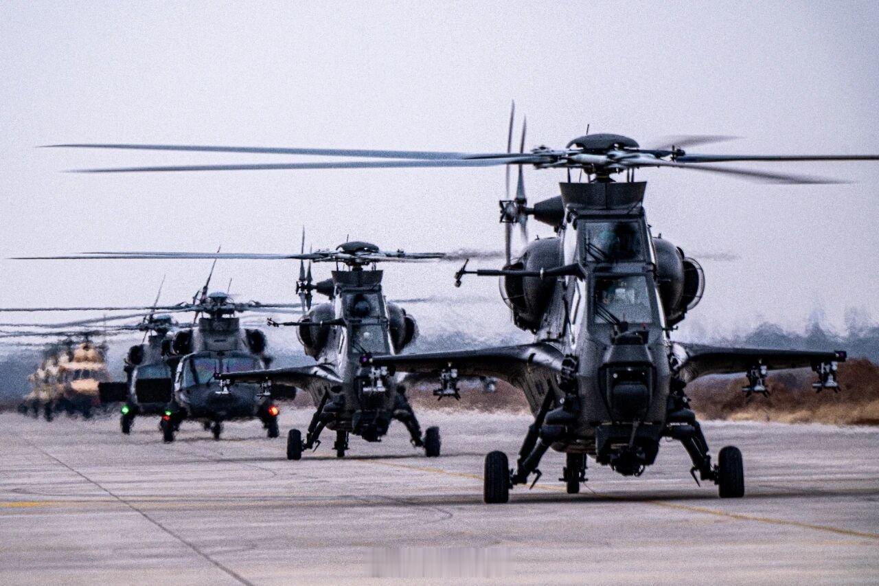 战鹰列阵，铁翼凌云！——近日，陆军第76集团军某旅，开展复杂气象条件下的实战化飞