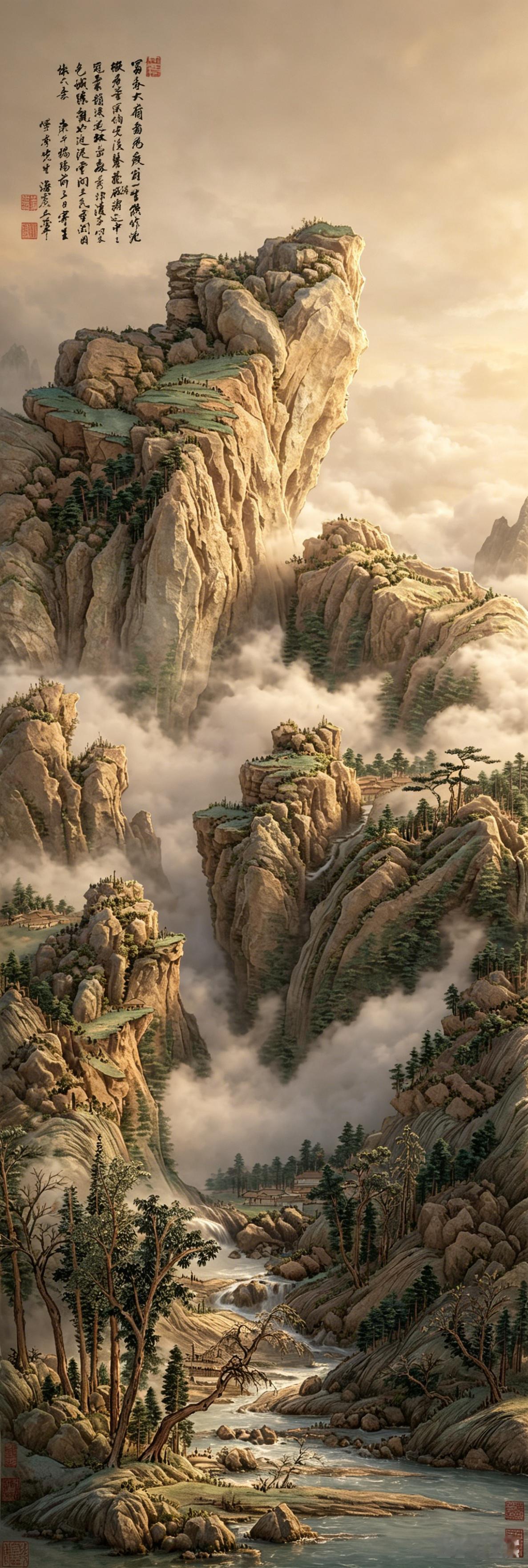 王翚不绘柔情江水，专绘大岭雄姿，看其《富春大岭图》就知道了！