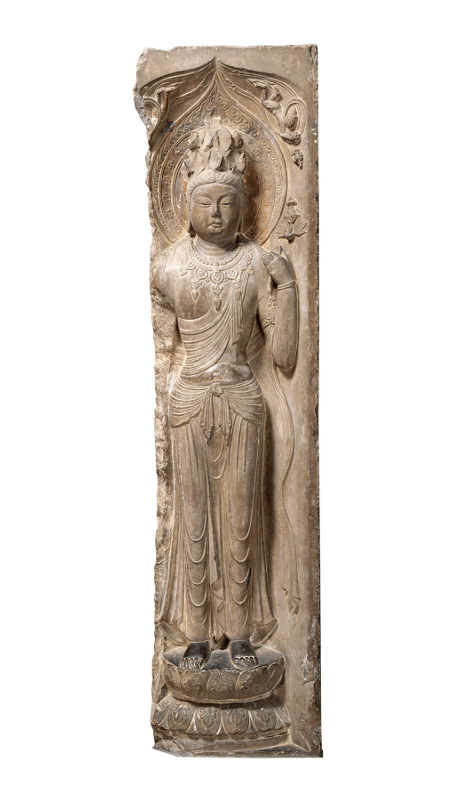 日本根津美术馆收藏的唐代 “七宝台” 十一面观音像. 七宝台石刻是唐早期长安城内