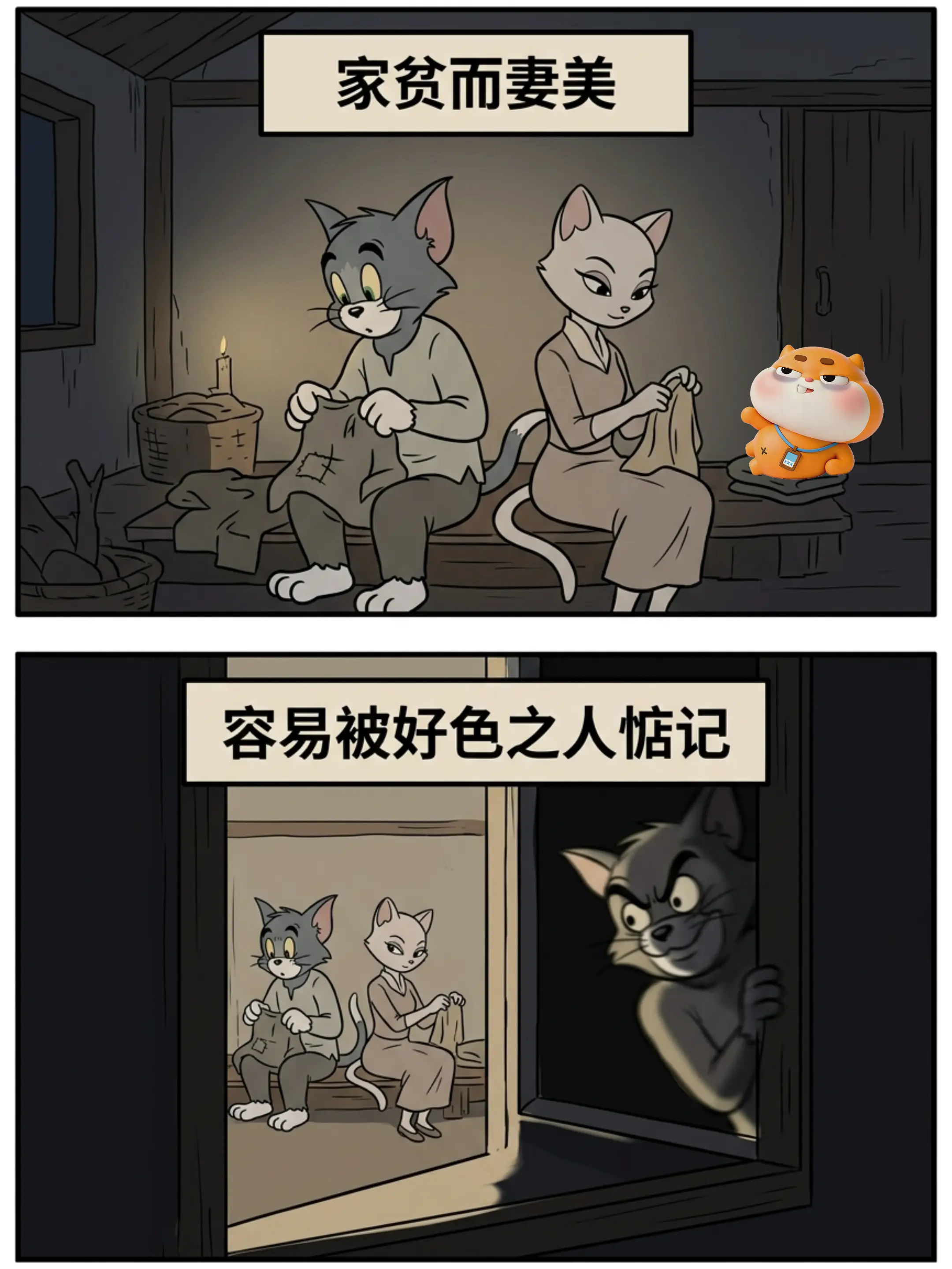 赤裸裸的人性现实：家贫而妻美， 容易被好色之人惦记。