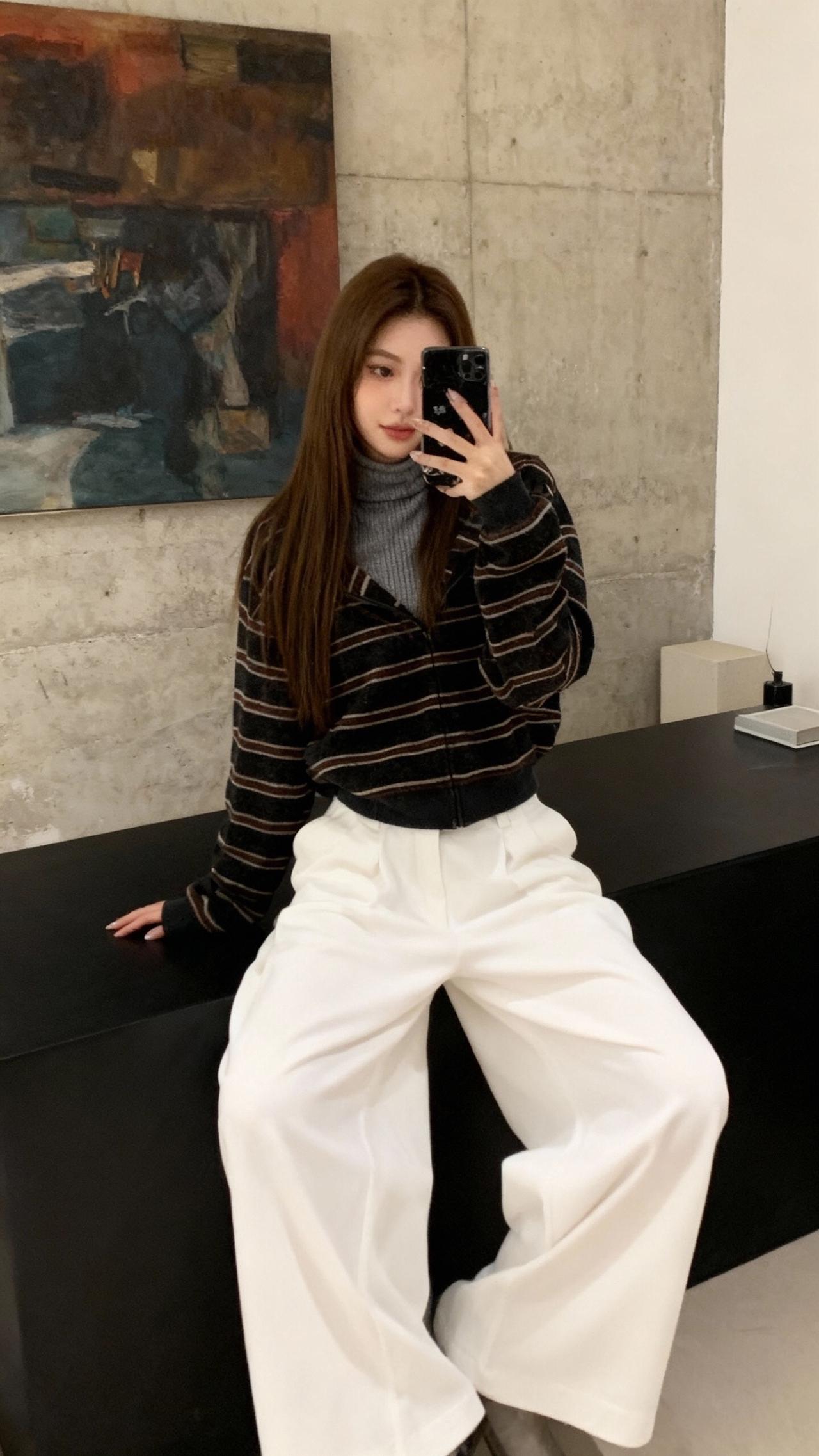 百年条纹 千年格 永不过时的经典条纹外套呀今日穿搭 慵懒风穿搭 通勤搭配 辣妹穿