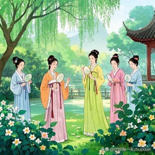 《赏花》
——清.龚锡圭
一枝红艳态婀娜，
摇荡春风点翠罗。
垂老已经空色相，