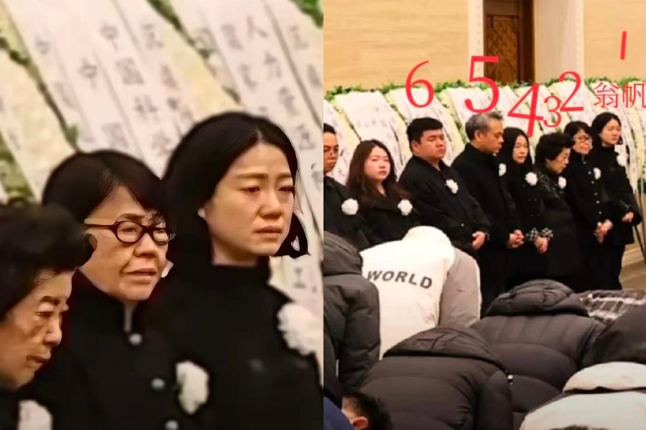 在众多的送别亲人中，她是最年轻的，在众多的送别人中，她是和杨老最亲的，她最年轻，