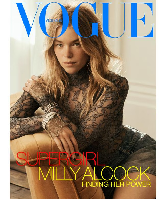 米莉·阿尔科克解锁《Vogue》澳大利亚版6月刊封面！由她领衔主演的DC新片《超