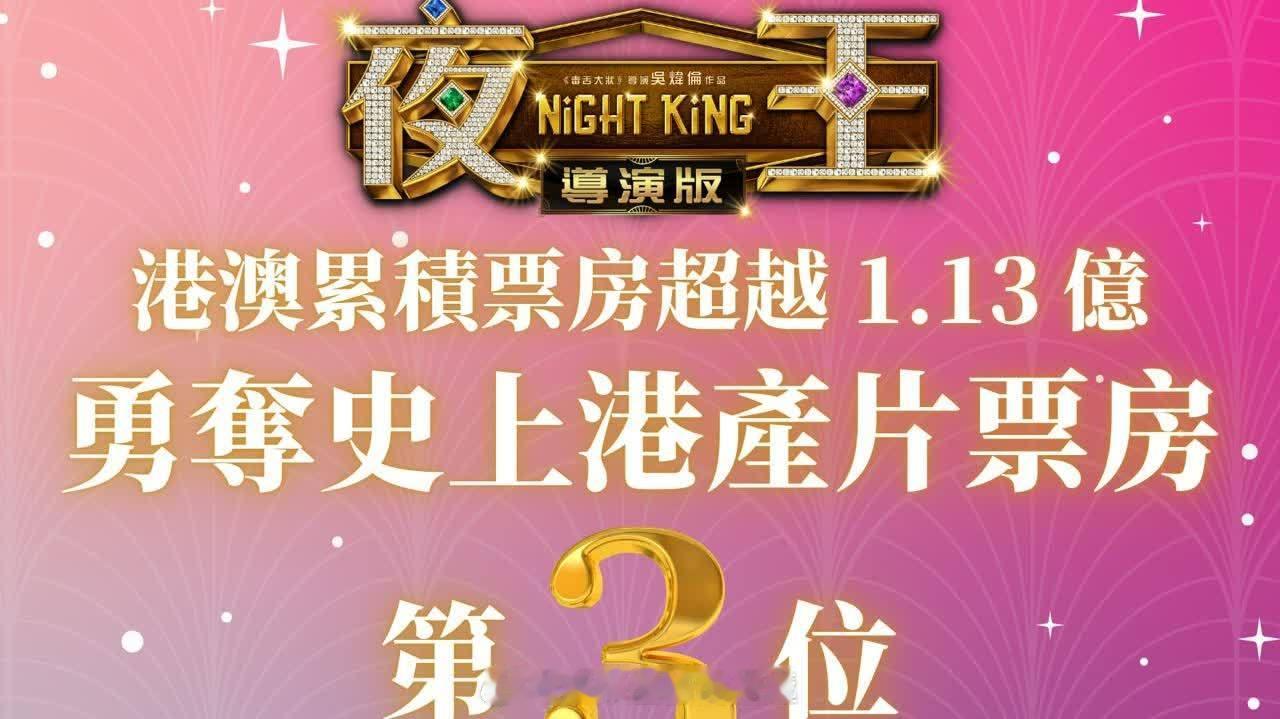 「子华神 再創歷史！香港賀歲電影《夜王 》衝上港產片票房季軍 … （大公文匯全媒
