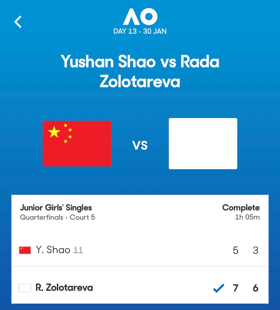 邵羽杉也止步八强未来继续加油👏这很澳网澳网2026网球