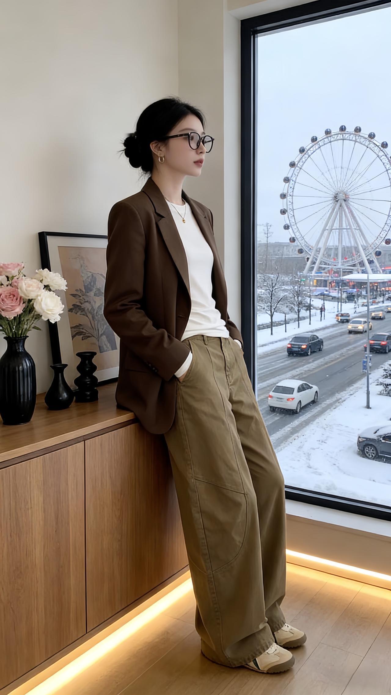 小个子穿搭 极简穿搭 阔腿裤穿搭 百搭上衣t恤 韩系穿搭