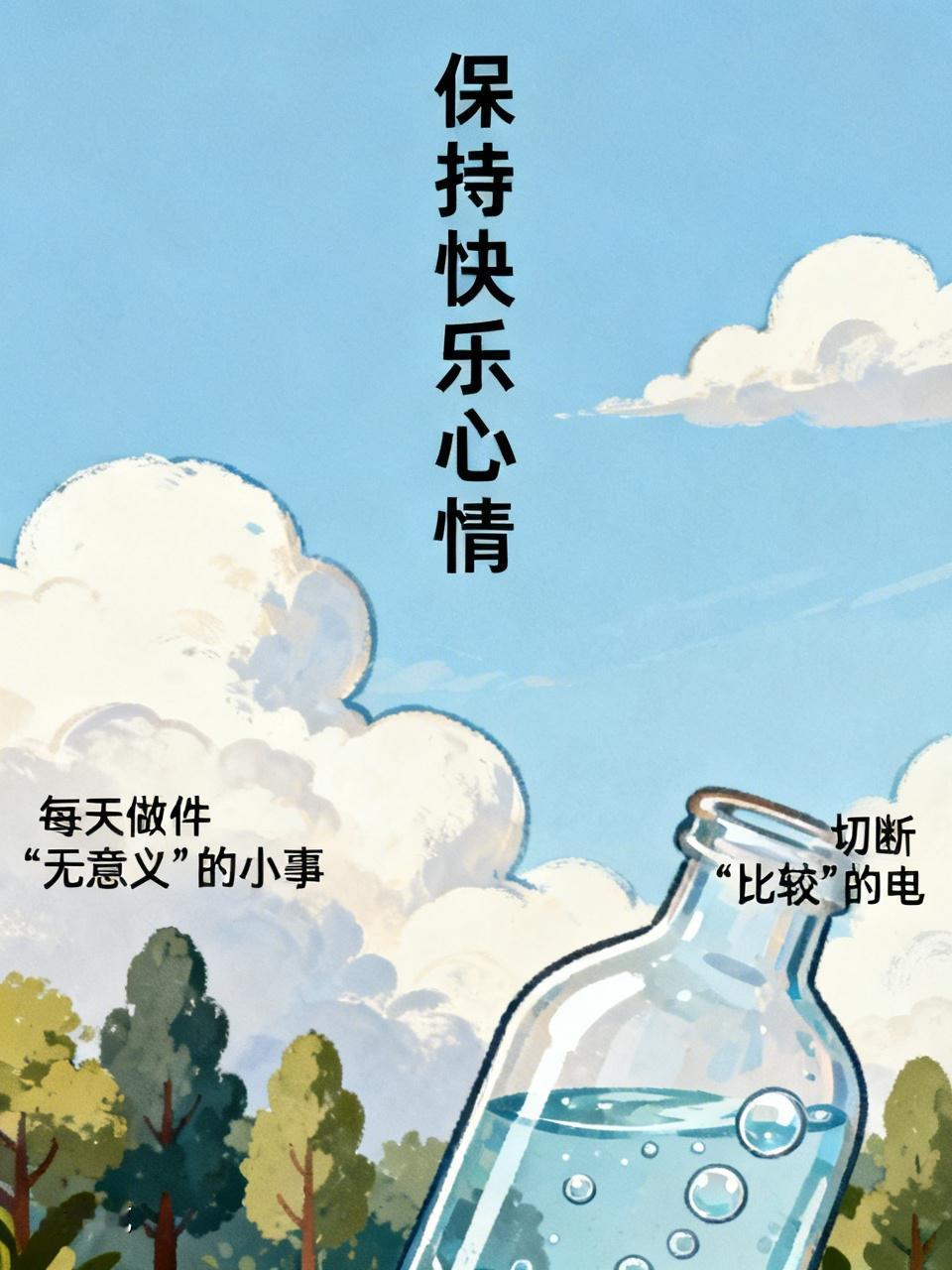 想保持快乐心情，我有俩招。
第一招，每天做件“无意义”的小事。现在的我们活得太“