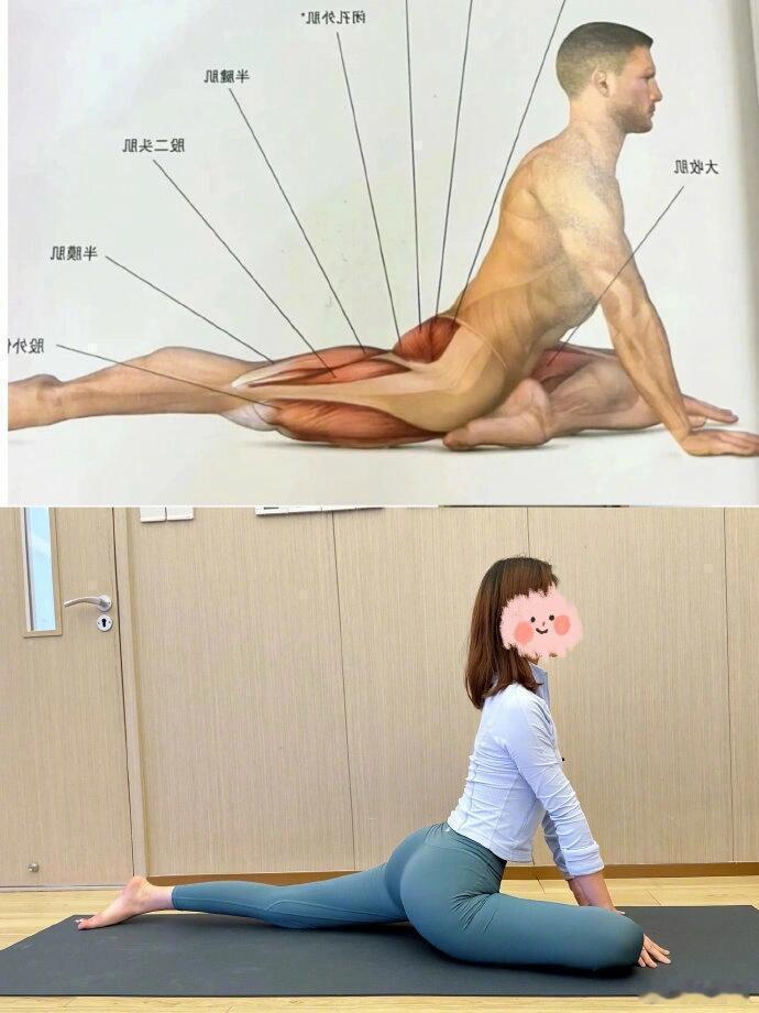 第五个动作叫“伟大的拉伸” 瑜伽动作健身塑形 ​​​