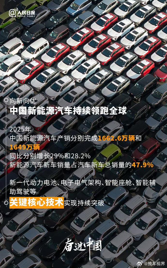 中国新能源汽车持续领跑全球 新能源增速，毋庸置疑。但2025年「油车」销量还是大