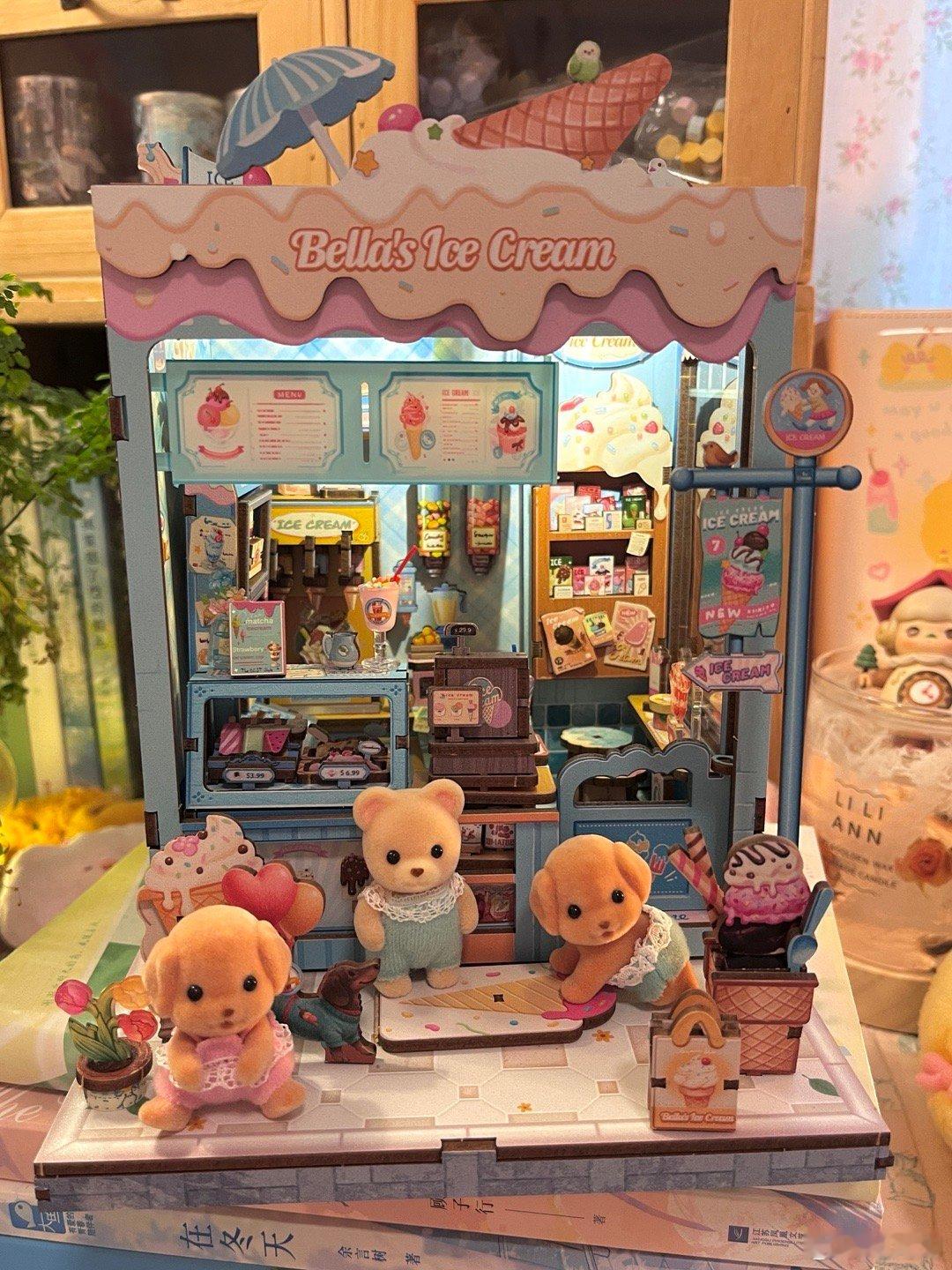 [给你小心心]这个冰淇淋甜品小屋也太可爱了吧！！！“贝拉冰淇淋”甜甜甜🍦 ​​