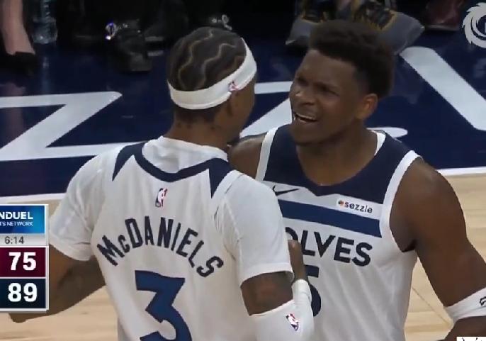 跳投破万！NBA森林狼力克骑士，爱德华兹25分+7板+9助，一直在猜华子会用3分