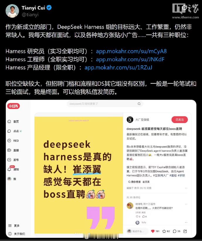 DeepSeek招聘要求能用中文工作DeepSeek负责人否认不招外国人 6月2