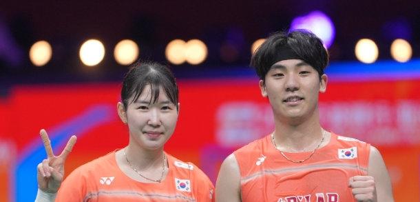 2026年亚锦赛混双冠军韩国组合金在贤/张荷贞 14-21、21-13、21-1