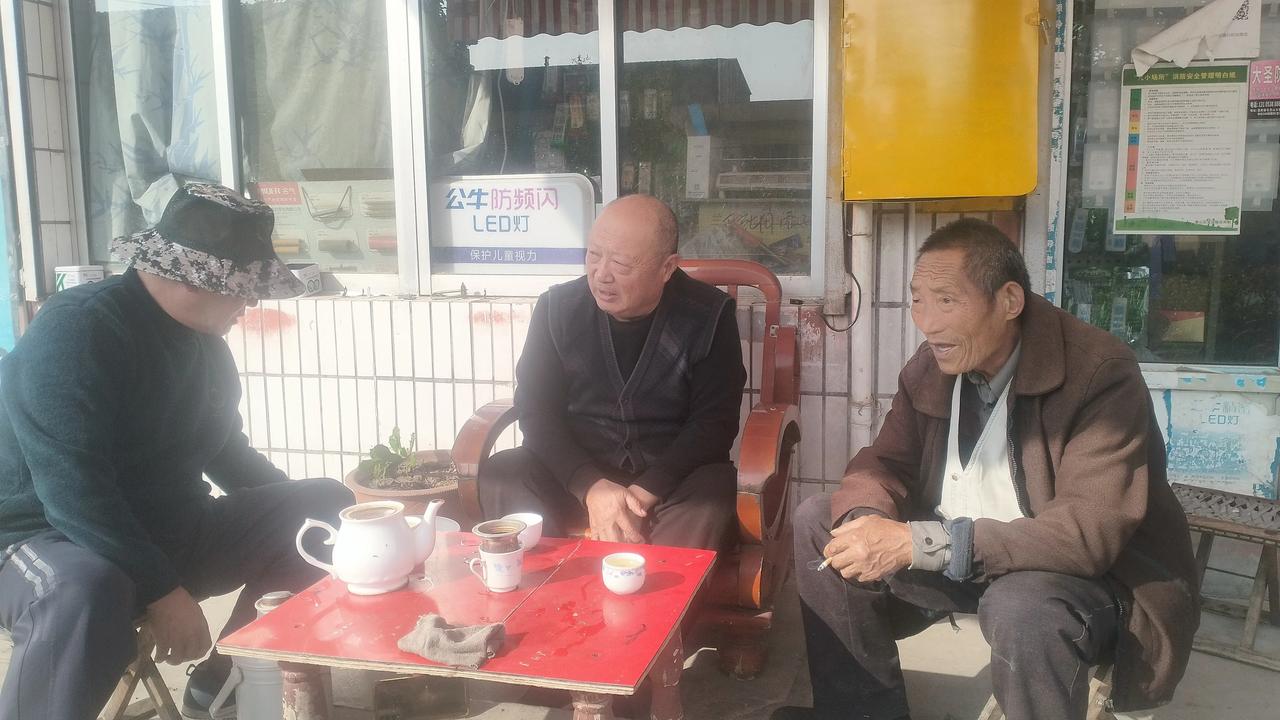 这个叔叔跟这个年轻的帅哥说，找老婆就找我这样的，种那么多菜，不害怕吃苦，我说谁找