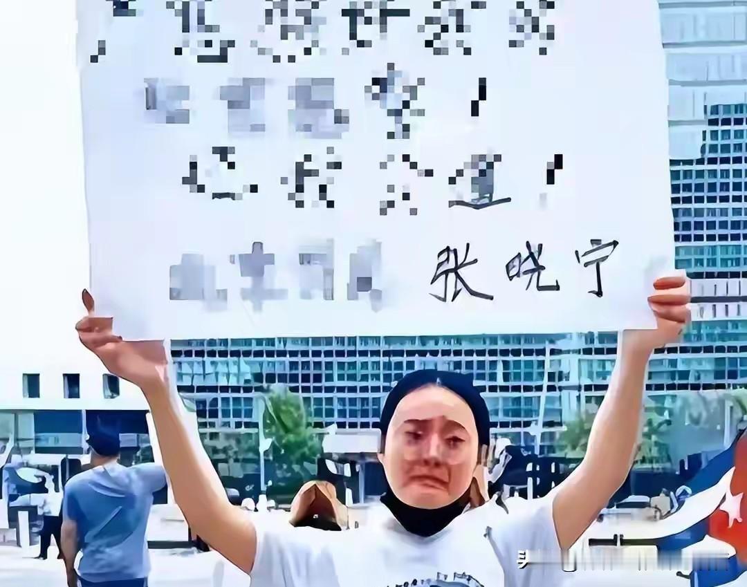 为拿美国绿卡，在联合国大楼举牌抹黑中国的张晓宁，如今“圆梦”
 
张晓宁确实“圆