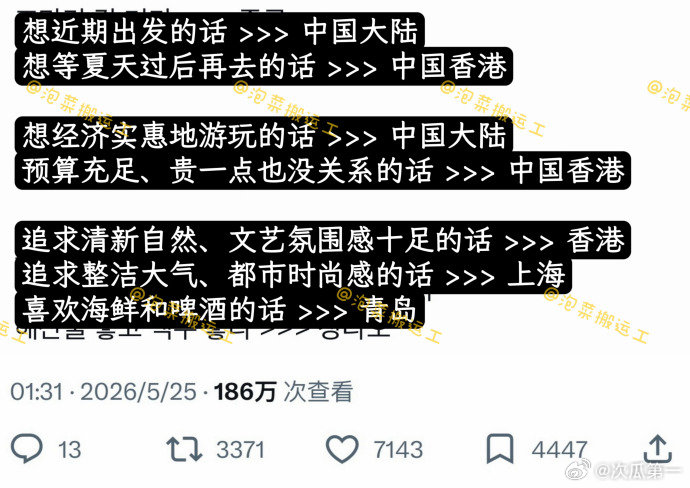 韩国人推荐的中国旅行地韩国人心目中的中国宝藏旅行地合集！既有繁华都市的摩登质感，