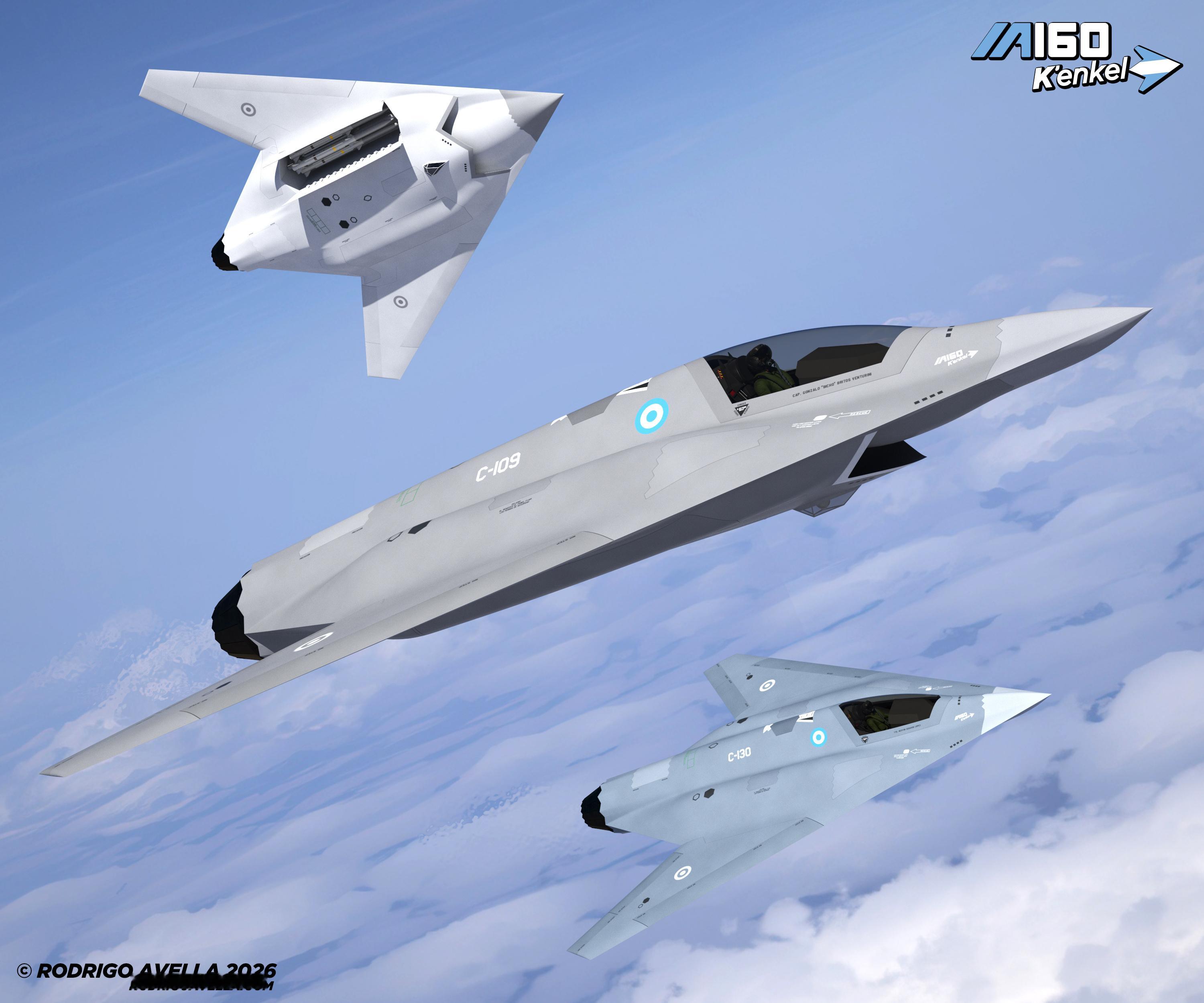 阿根廷人设想的他们的轻型六代机——载弹量可不小。 