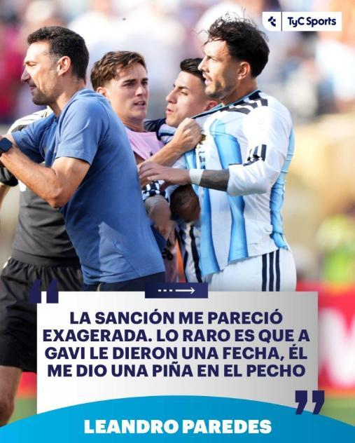 帕雷德斯回应被FIFA停赛10场：太过了！而加维打我一拳只禁了1场8月29日  