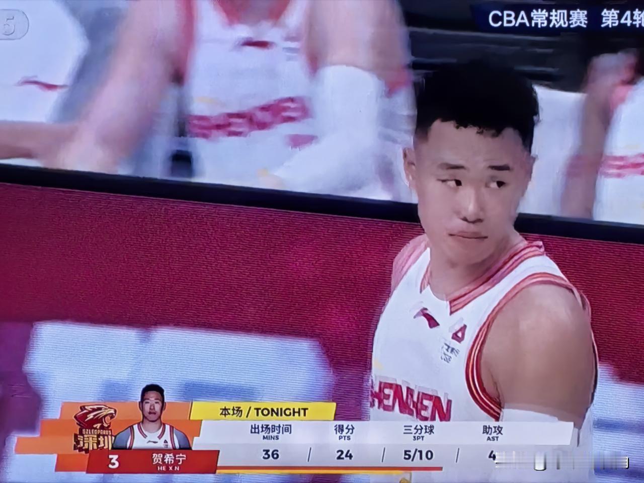 贺西宁全场最高27分，无奈外援太水，还有第二节挖坑太深，深圳队又吃败仗。
Cba