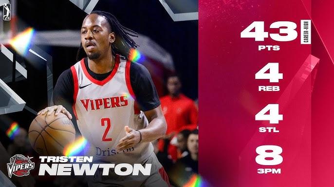 被火箭下放到NBA发展联盟下属球队毒蛇进行锻炼的双向合同后场球员特里斯滕-牛顿在