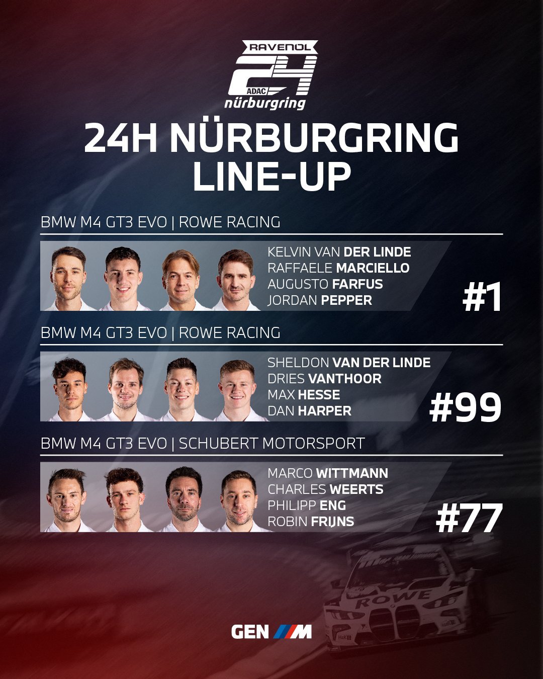 今年纽24，宝马确认使出最强战力！BMW M Motorsport正式公布其出战