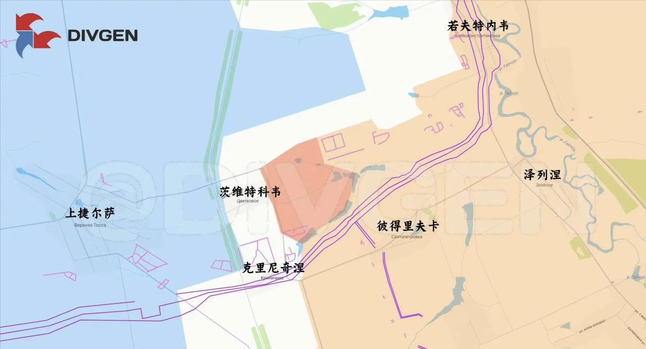 俄军东部集群攻入扎波罗热州茨维特科韦，逼近上捷尔萨。东部集群的攻击速度让乌军始终