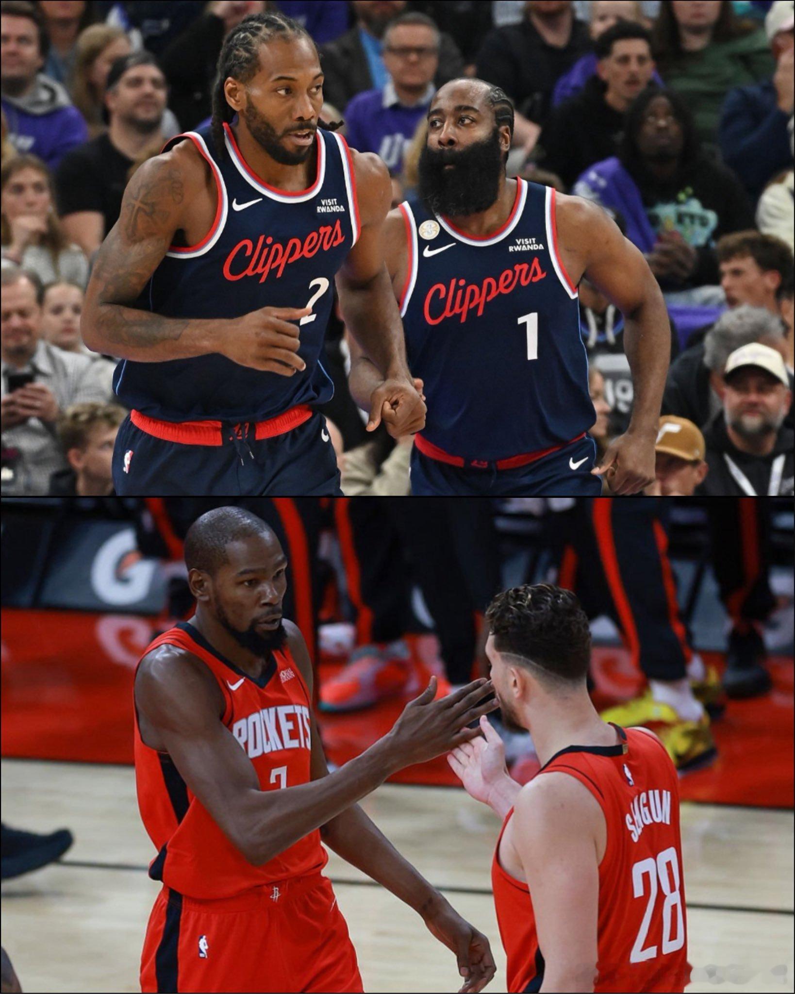 休斯顿火箭休斯顿火箭 理论上，纸面实力俩队差不多；实际上，快船还处于“啃老”阶段