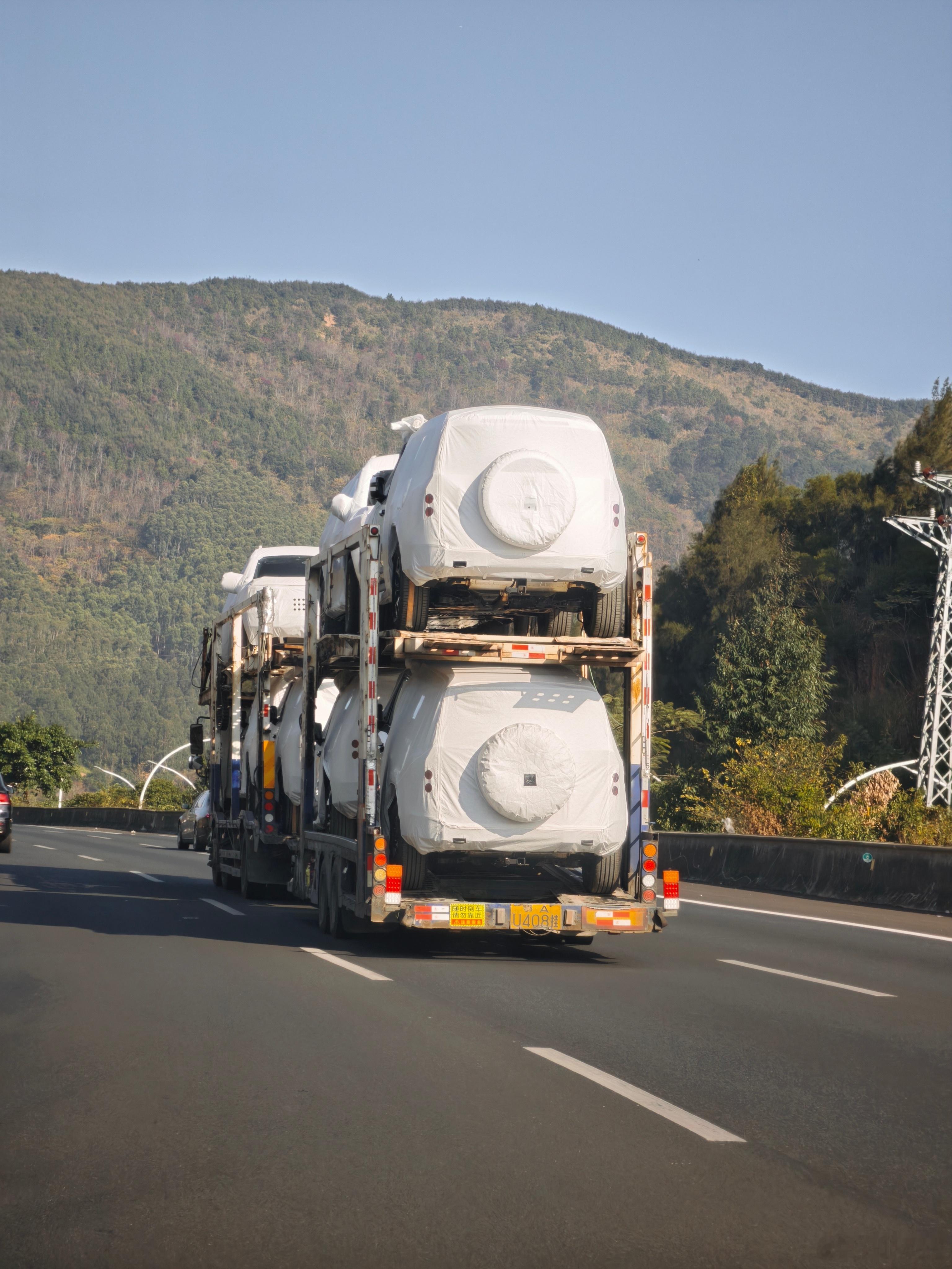 一天在高速上见了7台这样的板车…… 有谁看得出是什么车吗