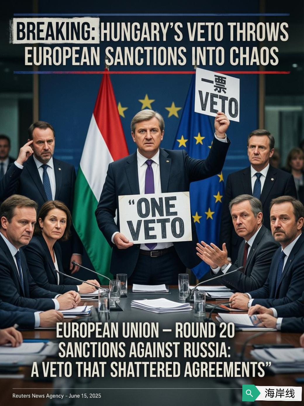 这事儿有点尴尬。原本被当成“惯例”的对俄制裁，如今在欧盟内部卡了壳。

法新社2