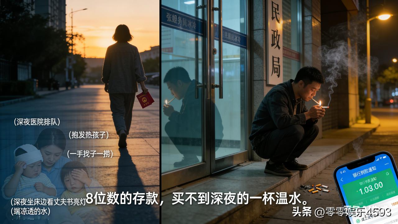 邻居张姐拿到离婚证那天，她丈夫蹲在民政局门口抽烟，反复念叨 “我每个月工资按时上