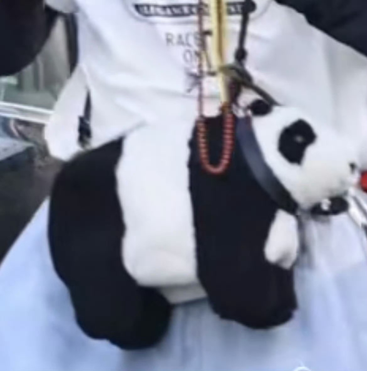 刘宇宁背了一个熊猫包，可爱爆棚 