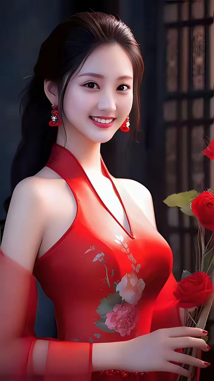 忆秦娥·红妆美人
清光冽，
玉肌凝雪红妆绝。
红妆绝，
朱樱耳坠，
蕊香盈撷。