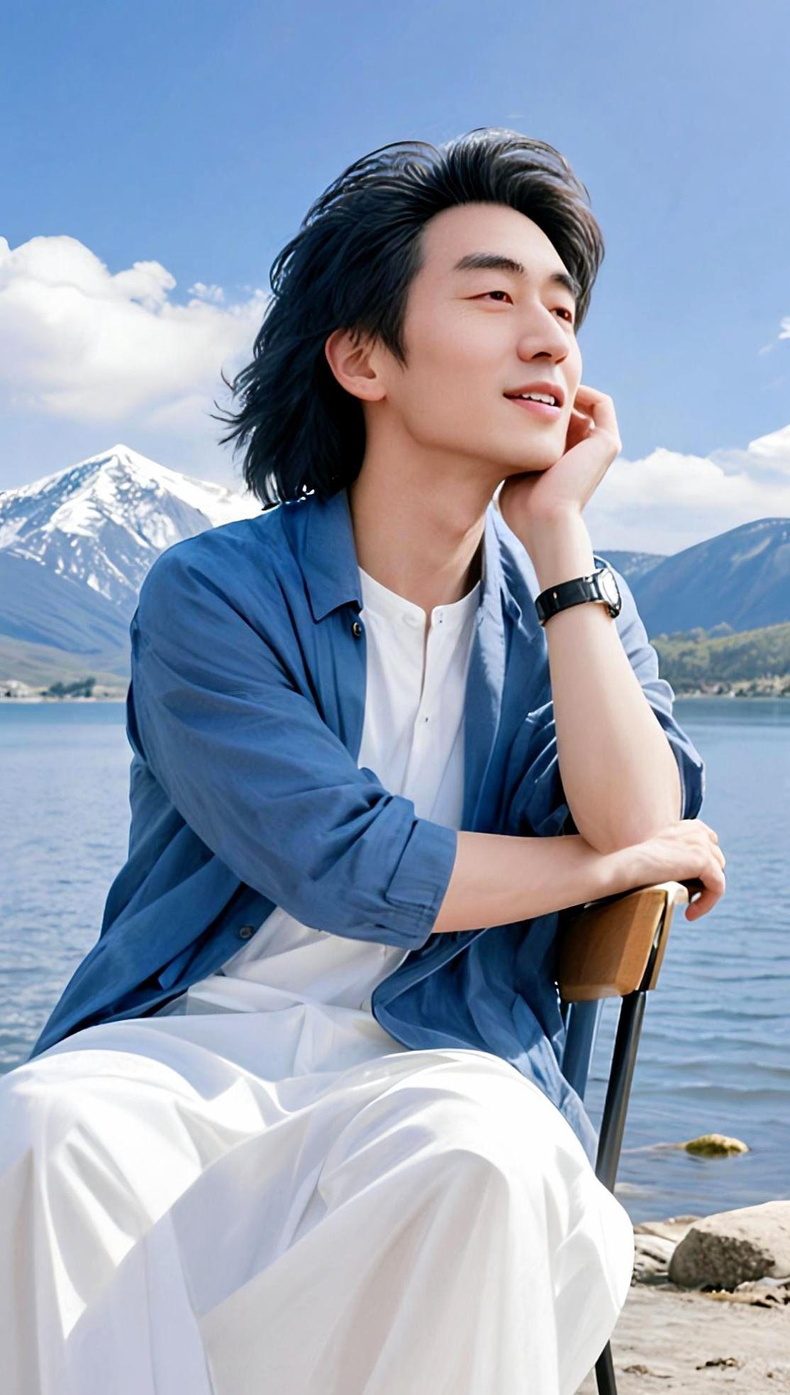 AI湖畔氛围感写真 抖音ai创作