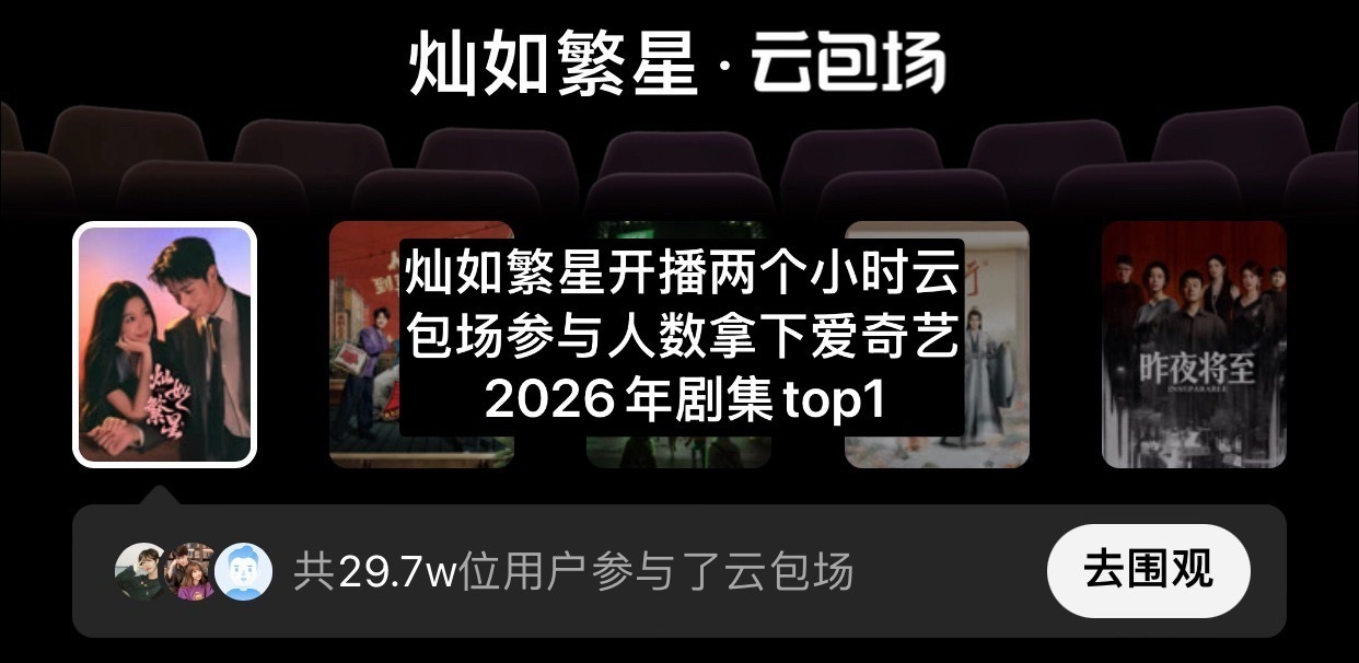 虞书欣灿如繁星开播多榜单登顶恭喜虞书欣主演的《灿如繁星》开播三小时登豆瓣实时热门
