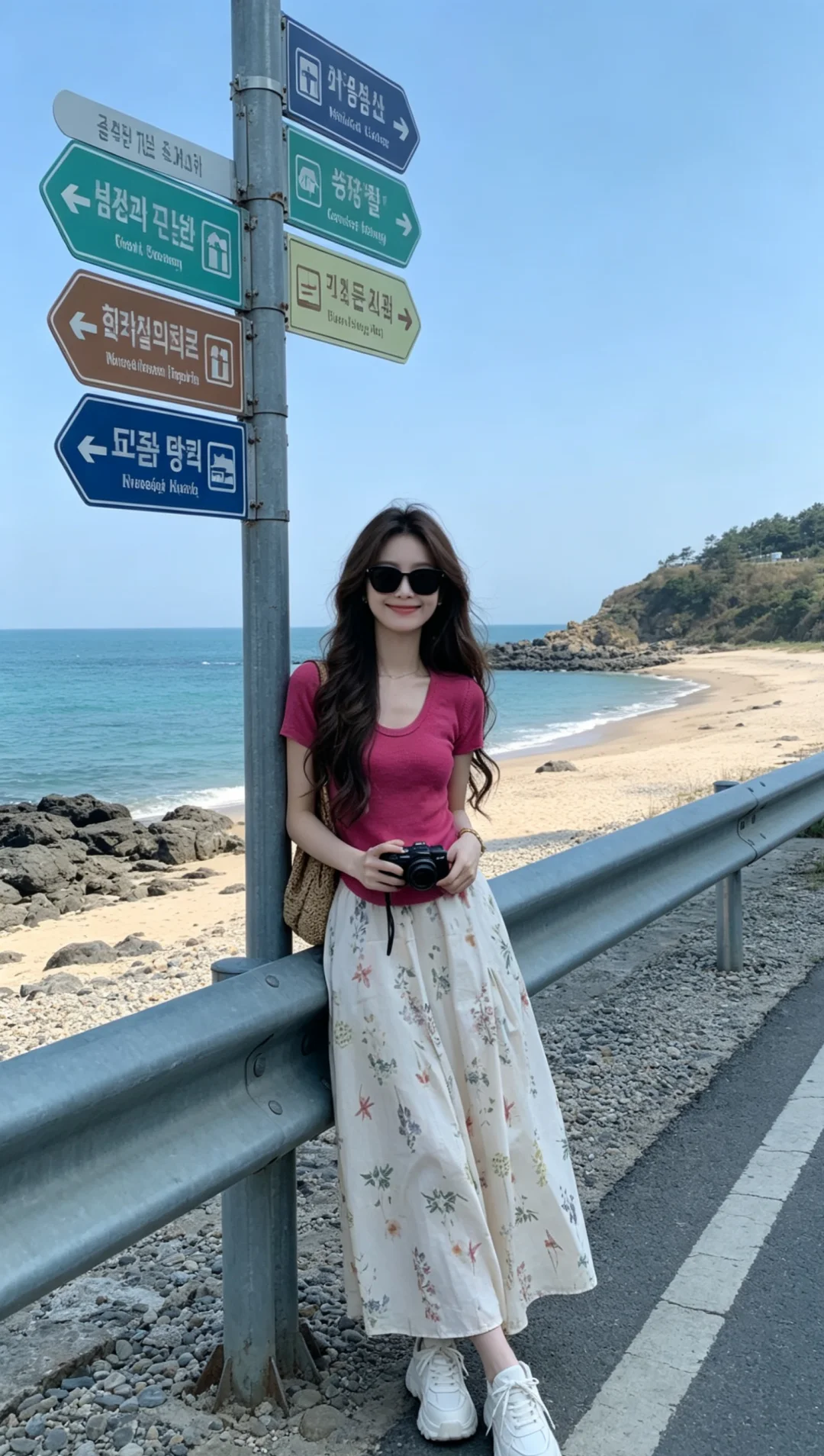 韩女ins风穿搭｜海边拍照yyds！