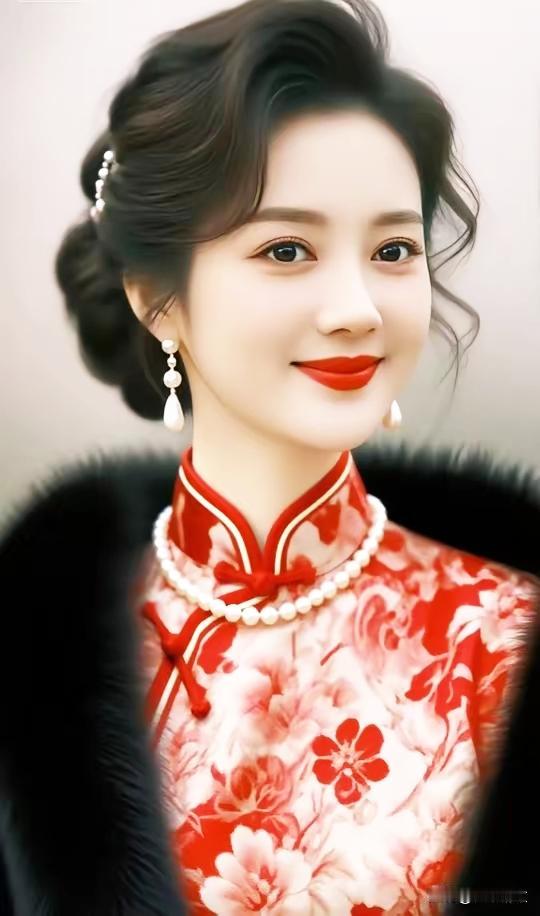 复古优雅的新娘造型，红衣白花，美不胜收！