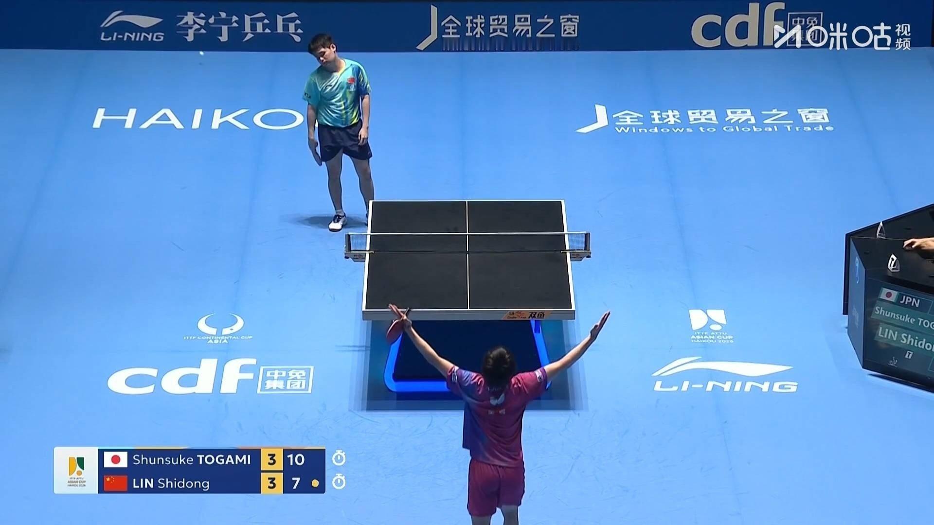 海口亚洲杯林诗栋小组赛三战全胜、状态拉满，在淘汰赛，手握3-1领先却连丢三局，被