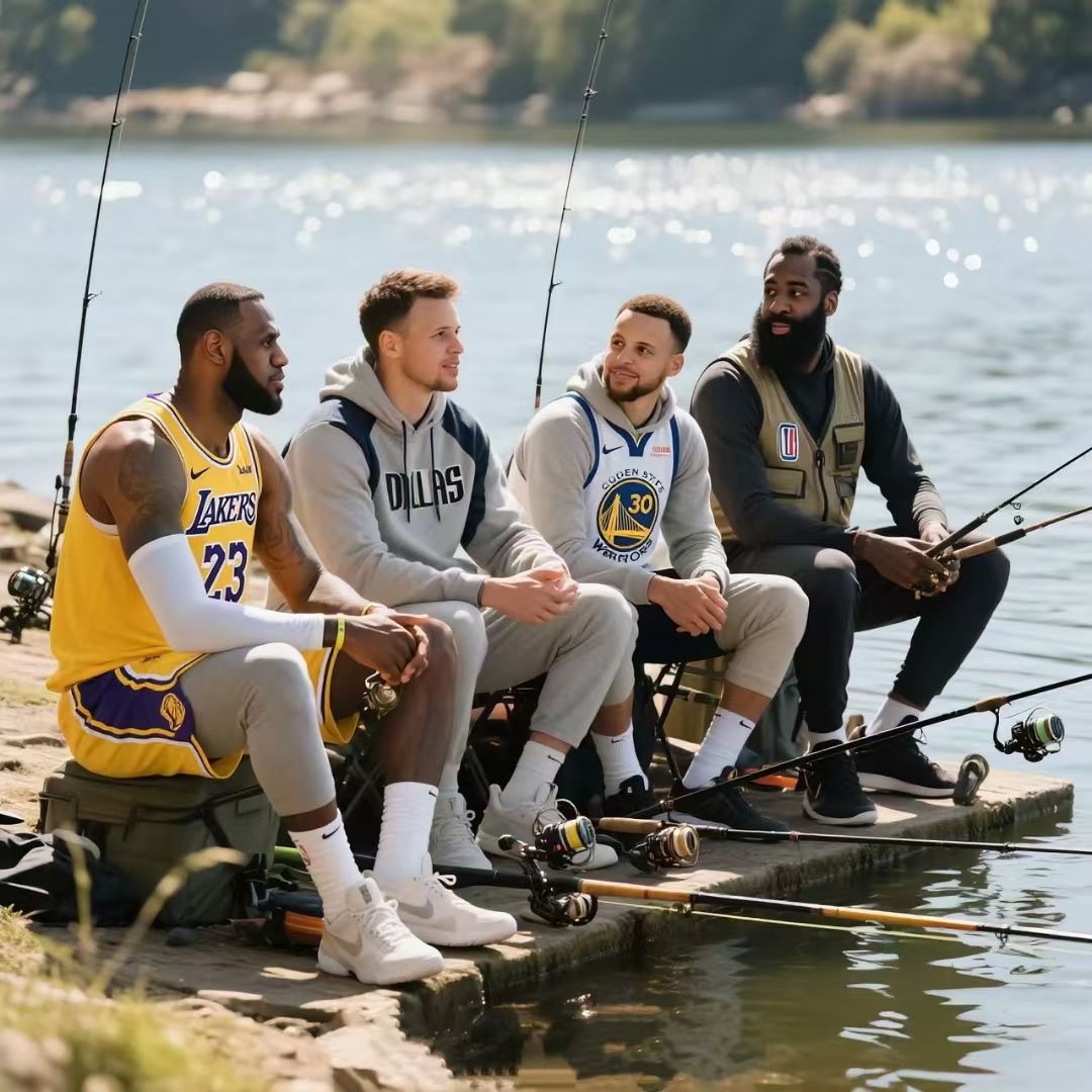 NBA其实这样也挺好，至少钓鱼有个伴！ ​​​