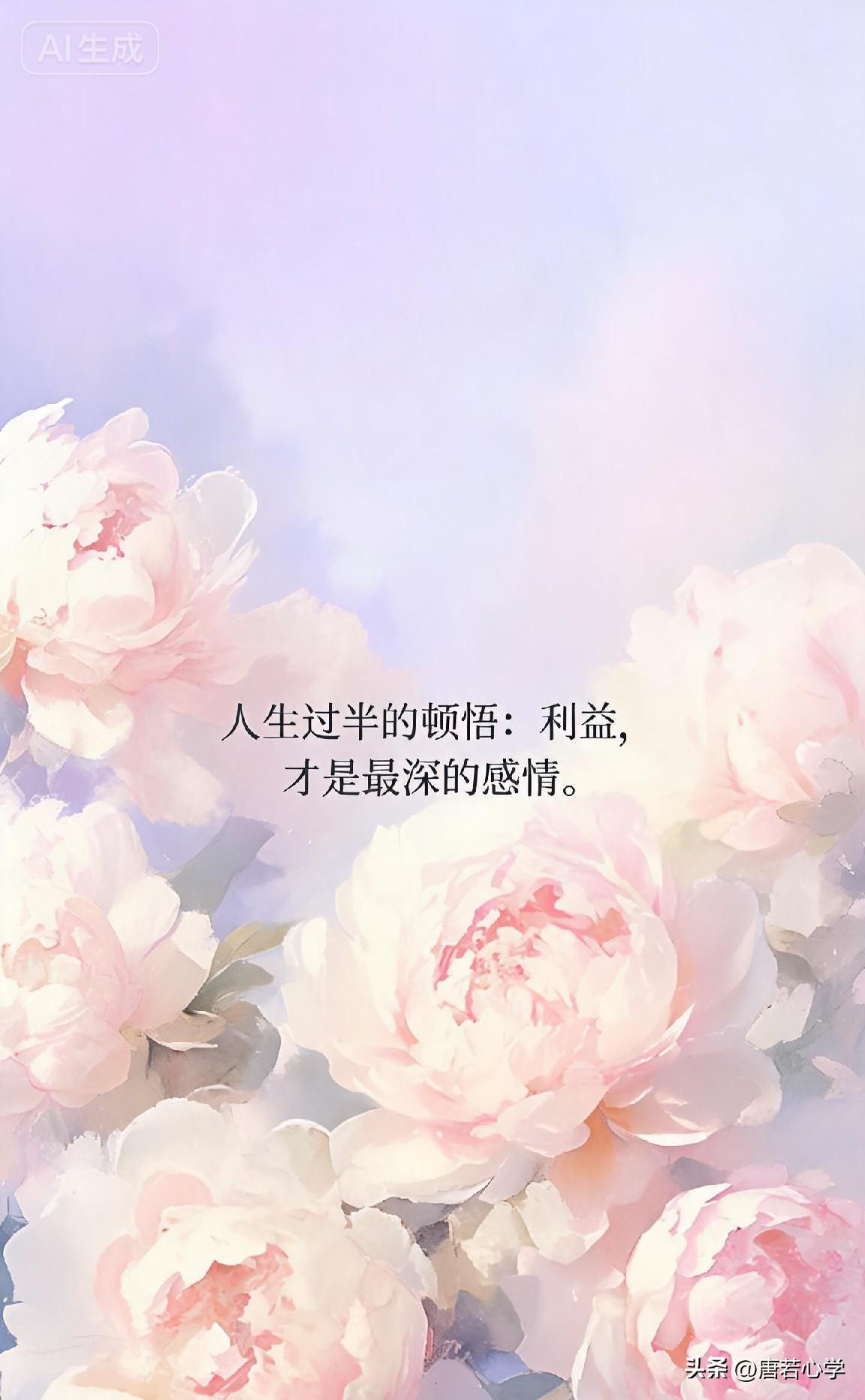 人生过半的顿悟：利益，才是最深的感情。

你一定听过这样的话——“谈钱伤感情”“