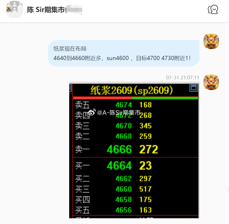 2026/8/3第四单【2609纸浆】纸浆完成60点！我们在4666附近多第一波