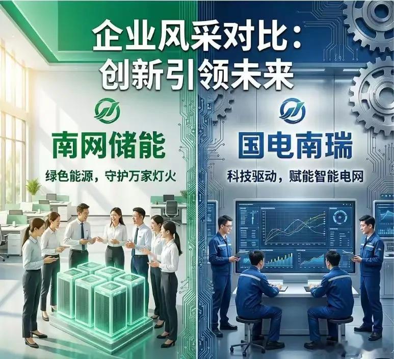 南网储能 vs 国电南瑞一、公司简介南网储能与国电南瑞虽同属电力行业“国家队”，