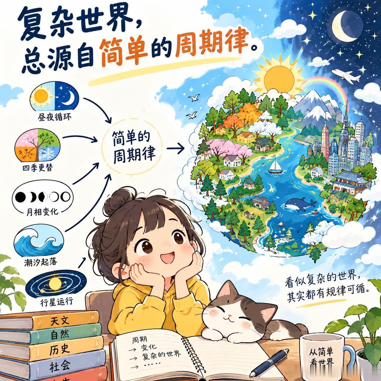 复杂世界，总源自简单的周期律。力总说[超话] ​​​​