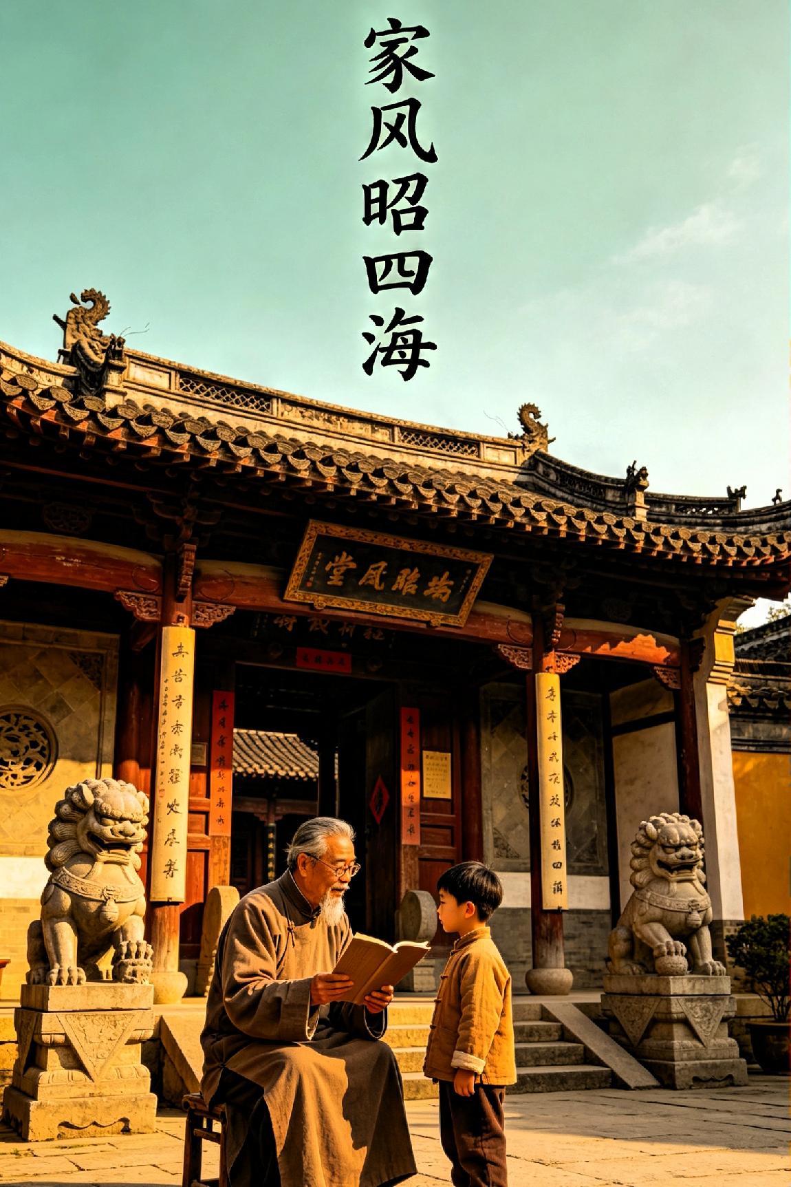 《家风昭四海》

 
德范流芳遍九州，豪情浩荡贯山丘。

谨遵祖训修身正，久守清