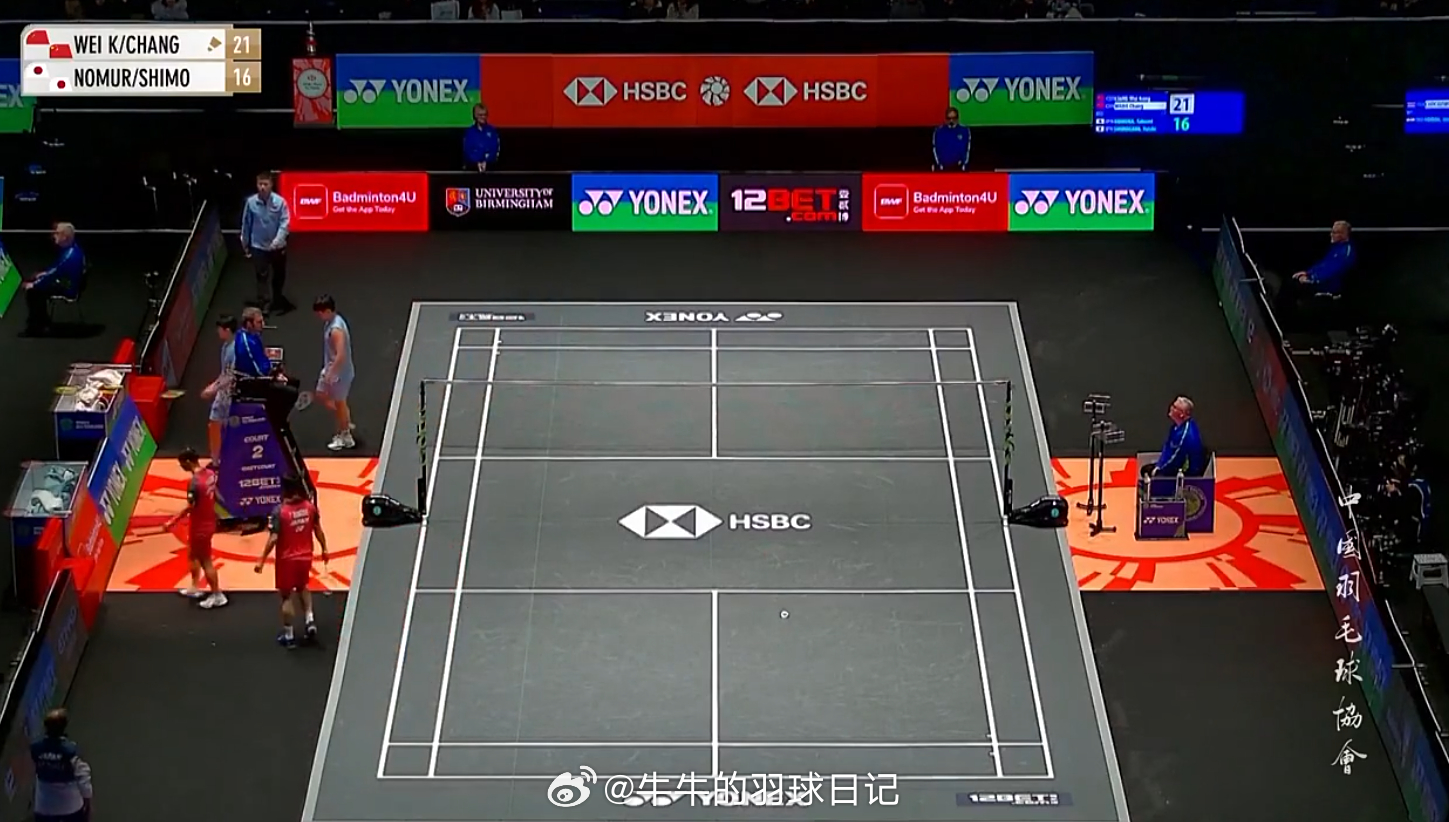 男双 1/16赛 (3)梁伟铿/王昶 21-16 野村拓海/霜上雄一2026全英